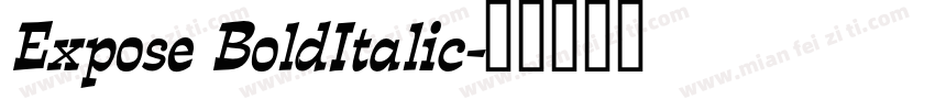 Expose BoldItalic字体转换